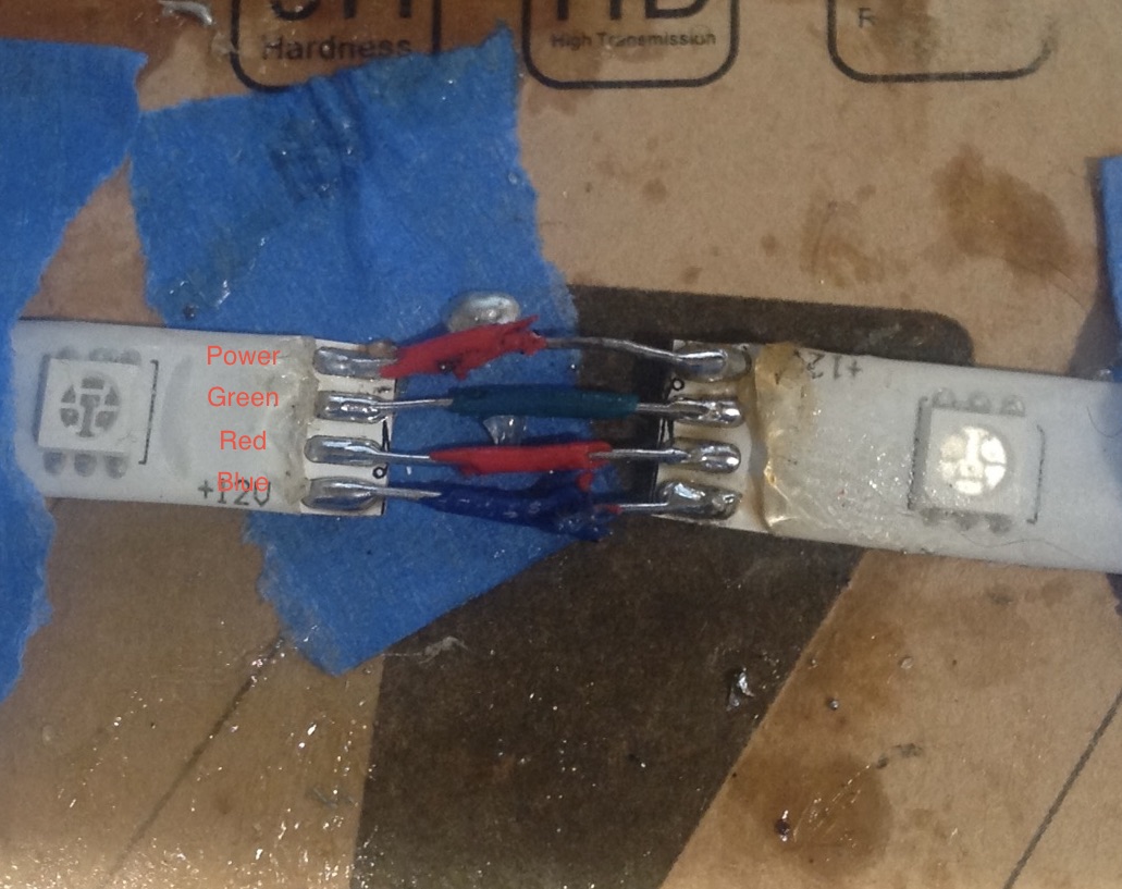 LED wire layout
